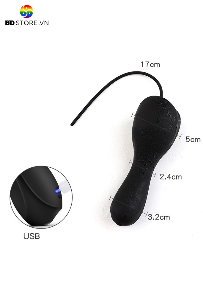 BDT2194 - Dụng cụ sounding rung silicon có bi nổi trong dài 30cm và 10 chế độ