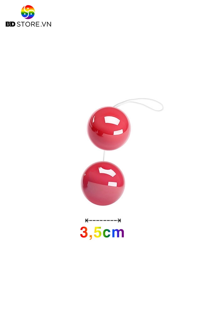 BDT223 - Anal beads bằng nhựa với dây liền bi tròn quay đường kính 3.5cm