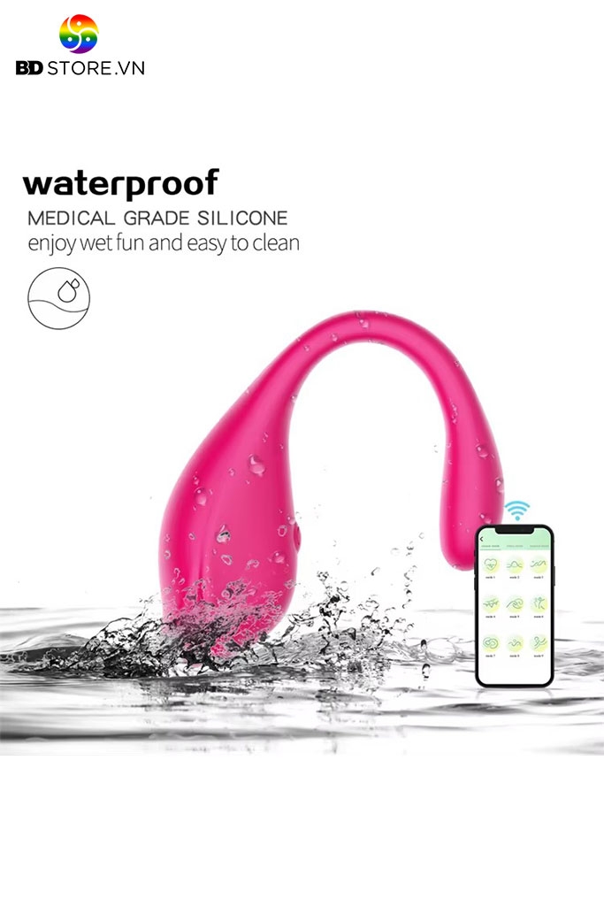 BDT2329 - Trứng rung hình con cá heo không dây điều khiển APP dài 16cm