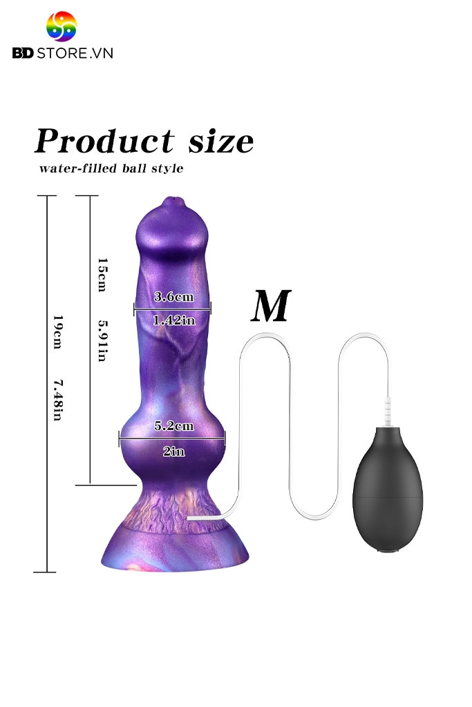 BDT2382 - Dương vật giả monster bắn tinh silicon kèm 3 kích cỡ