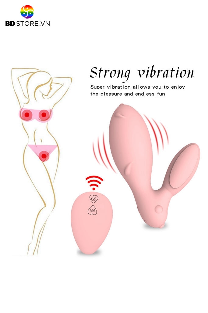 BDT2732 - Trứng rung ngụy trang con thỏ điều khiển từ xa sạc điện