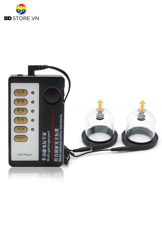 BDT2803 - Hút núm vú kích điện bằng nhựa có dây nối đường kích 3.5cm