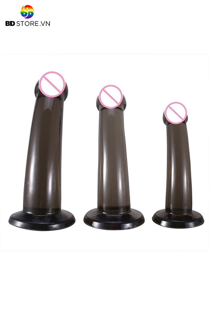 BDT2904 - Cu giả đen trong suốt có quần đế dính tường và 3 size