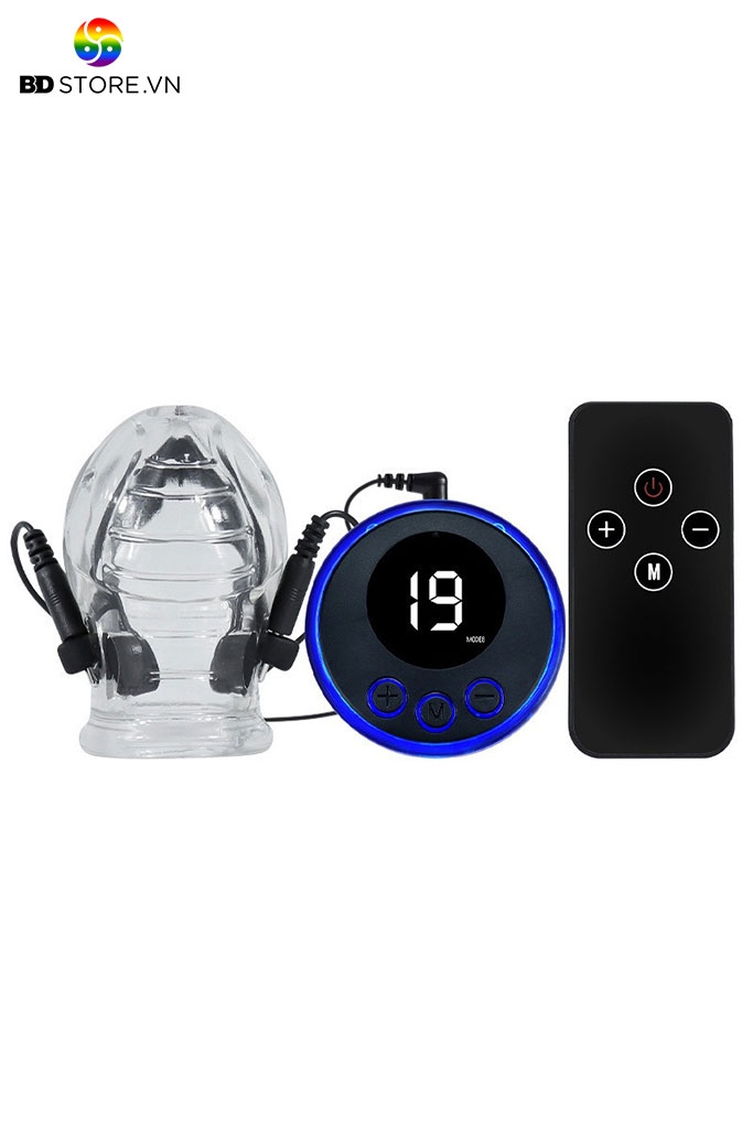 BDT2962 - Vòng đeo bao quy đầu bằng silicon trong suốt kèm dây cắm