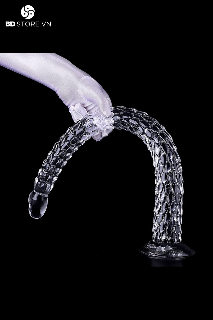 BDT3017 - Cu giả trong suốt hình vảy cá và đế dính tường và 3 size