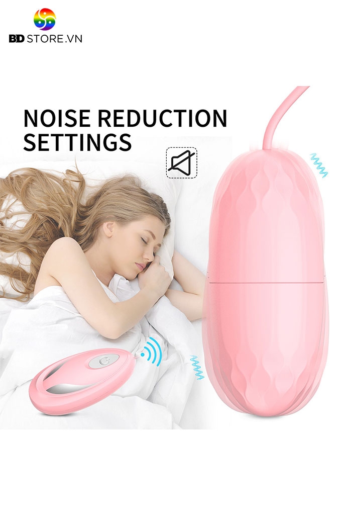 BDT3063 - Trứng rung giả rẻ nhỏ có dây và 10 tần số chất liệu nhựa