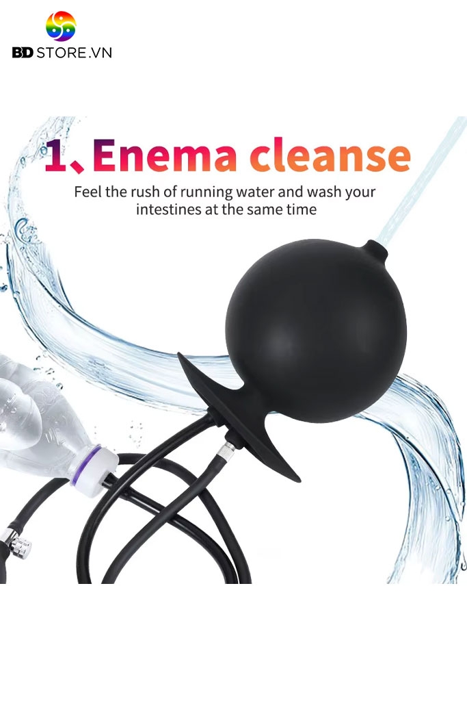 SMT3079 - Đồ chơi hậu môn anal pump có lỗ hở bơm nước dài 8cm