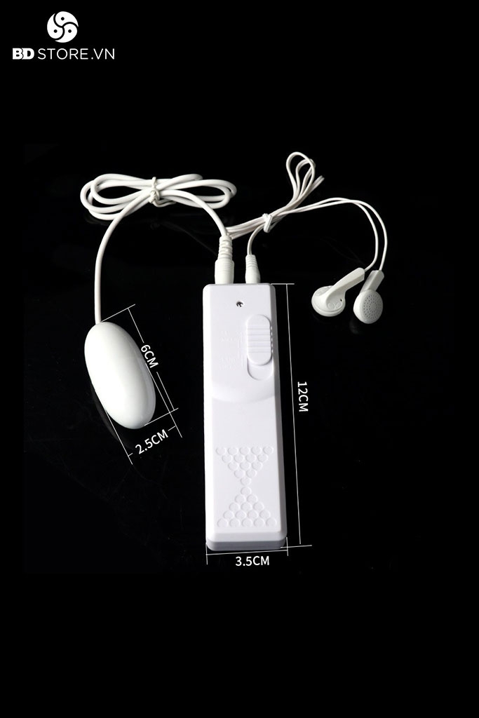 BDT3147 - Trứng rung giá rẻ cỡ nhỏ có dây và tai nghe dài 6cm bằng nhựa