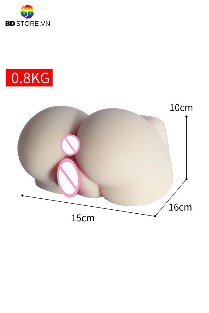 BDT3187 - Mông giả silicon có các dải gân sóng kết hợp dài 15cm