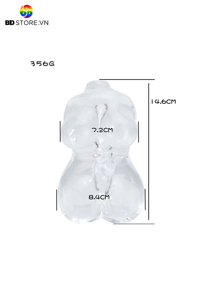 BDT3192 - Búp bê tình dục trong suốt với 3 vòng đầy đặn silicon đàn hồi