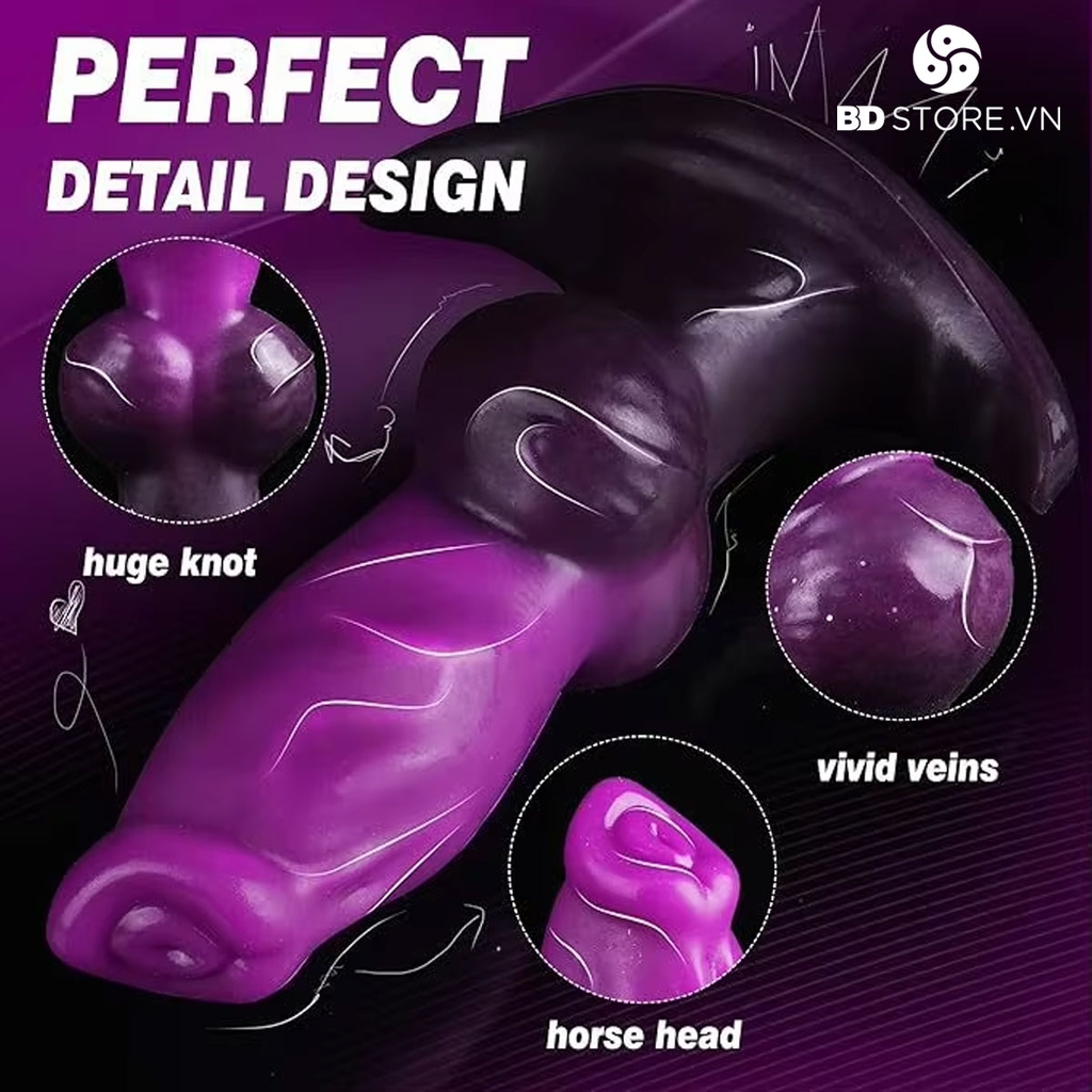 BDT3358 - Anal pump bơm hơi hình dương vật giả mix chân đế xòe rộng