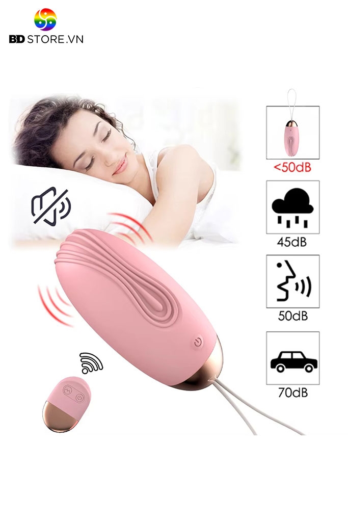 BDT3423 - Trứng rung mini có 10 tần số điều khiển từ xa dài 80mm