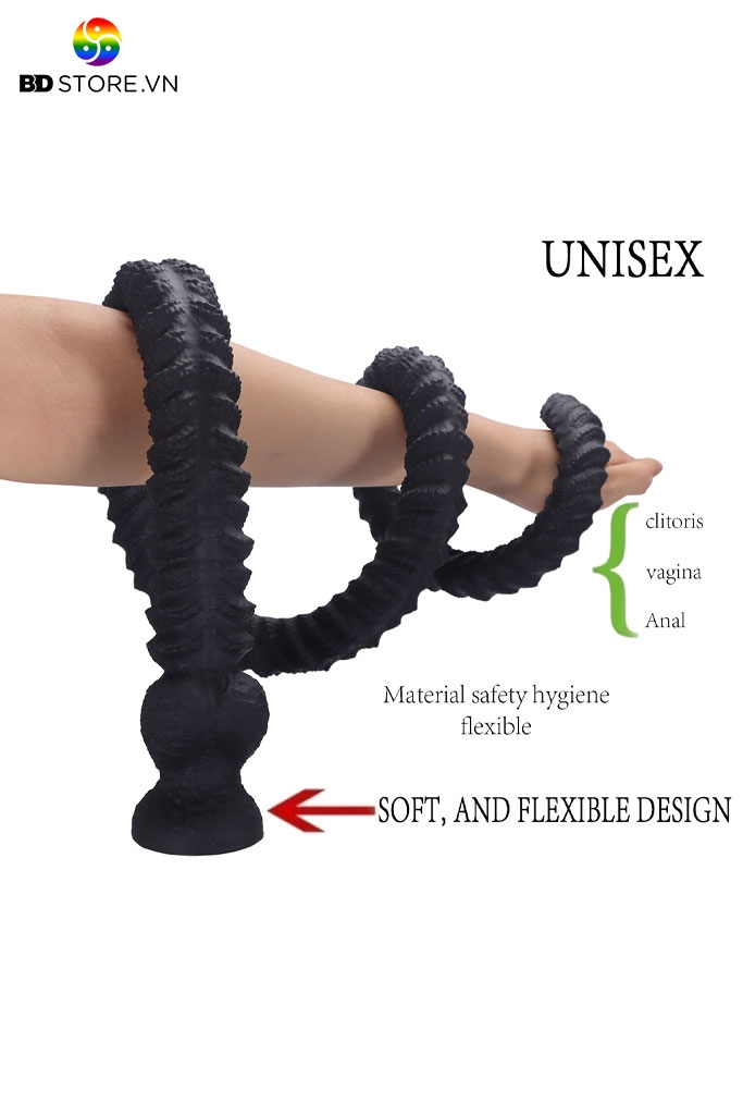 BDT3473 - Long anal siêu dài bề mặt nếp gờ vảy gai nhỏ đan xen đế gắn tường
