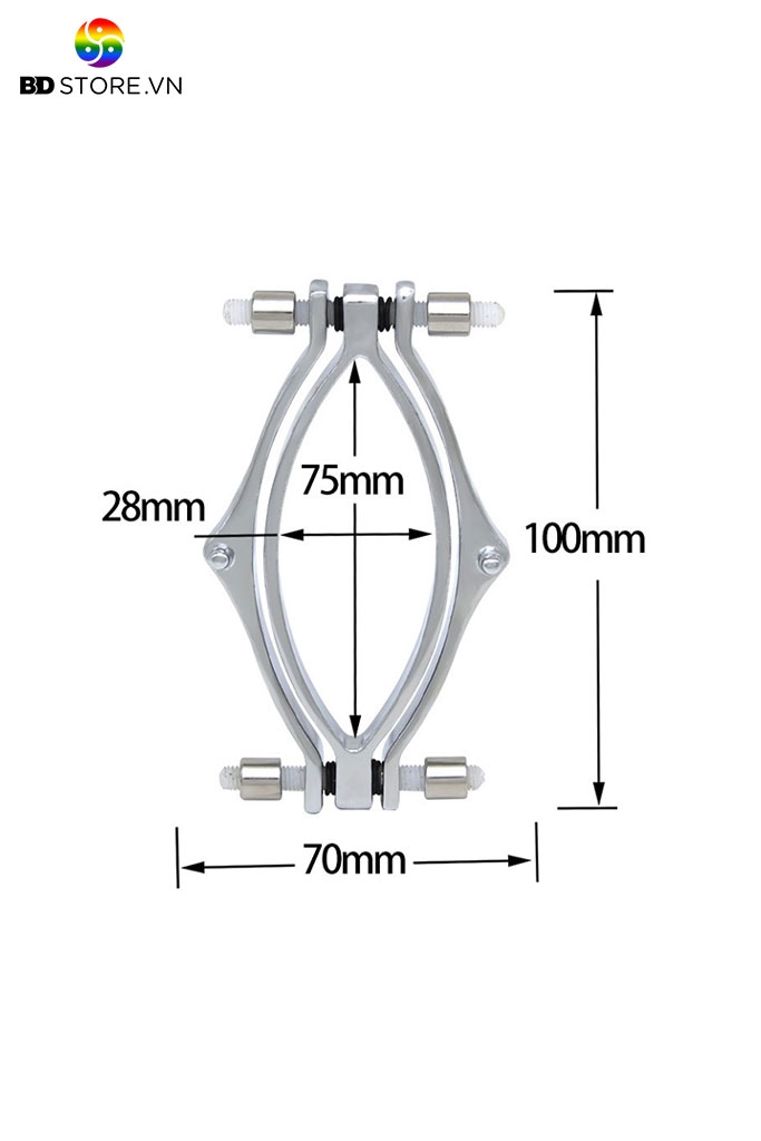 BDT3567 - Dụng cụ banh âm đạo có dây nối kích điện bằng inox dài 10cm