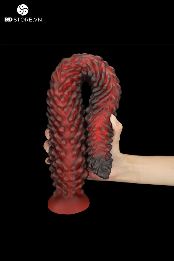 BDT3661 - Long anal vân gai vảy rồng 3D đầu thuôn nhọn và đế gắn tường