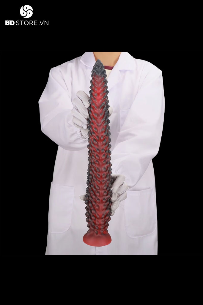 BDT3661 - Long anal vân gai vảy rồng 3D đầu thuôn nhọn và đế gắn tường