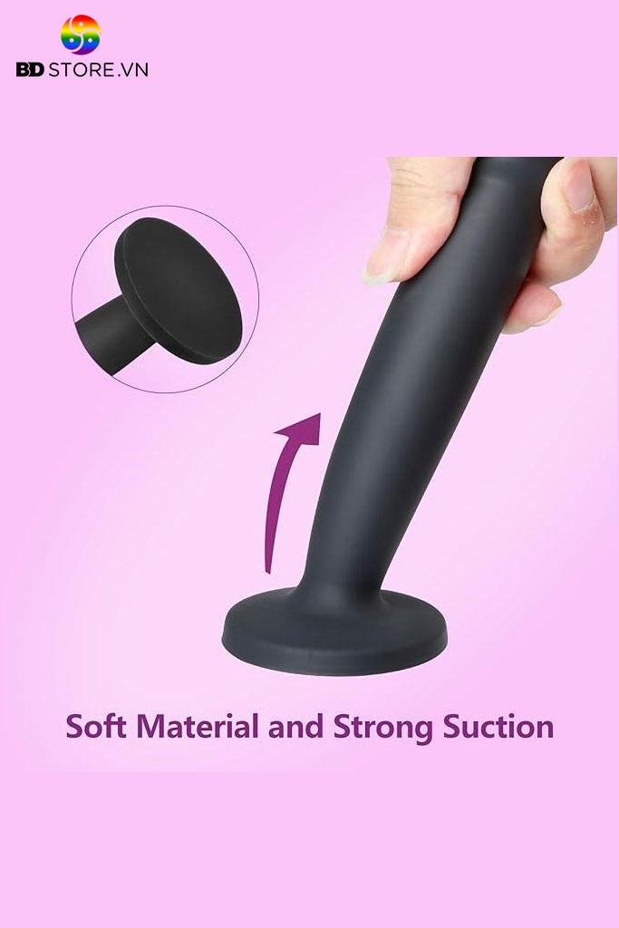 BDT3918 - Dương vật giả mini silicon có đế gắn tường dài 11 12 13cm