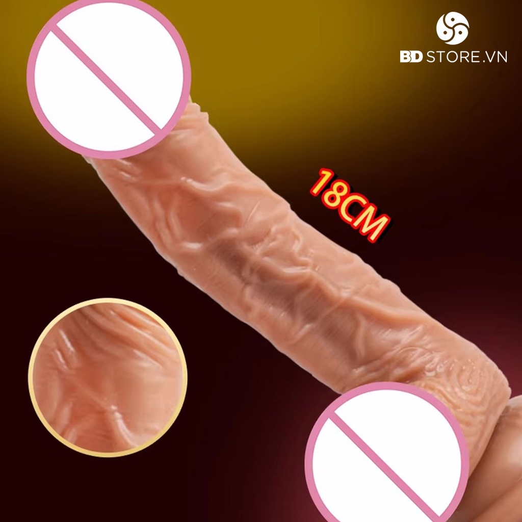 BDT4102 - Dương vật rung điều khiển có dây và đế dính tường dài 8cm