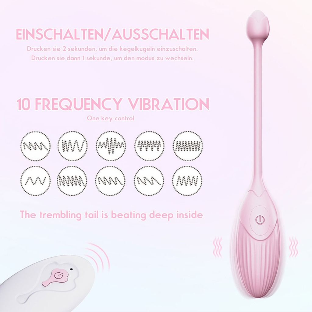 BDT4115 - Trứng rung hai đầu điều khiển từ xa mix nụ hoa có 10 chế độ
