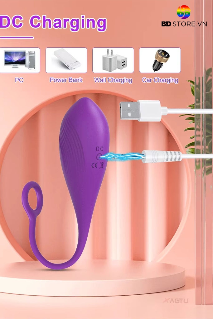 BDT4116 - Trứng rung điều khiển xa có sạc điện và 10 chế độ chất liệu silicon
