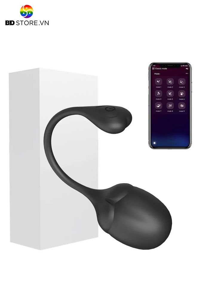 BDT4127 - Trứng rung sạc điện ngụy trang hình quả táo 2 đầu dài 17cm