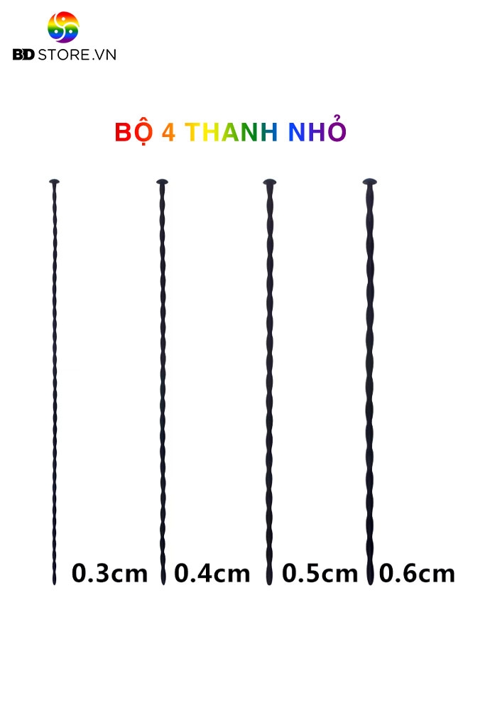 BDT424 - Set 4 dụng cụ sounding silicon thanh thẳng phù hợp với người mới