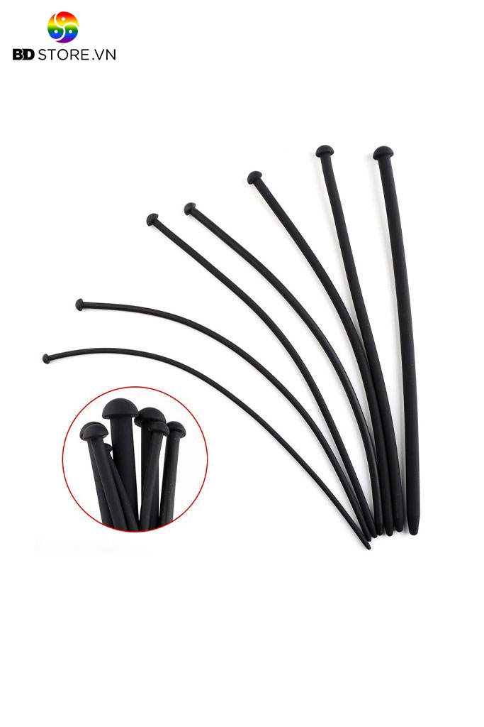 BDT423 - Combo 4 sounding silicon mềm thông lỗ tiểu thanh xoắn ốc