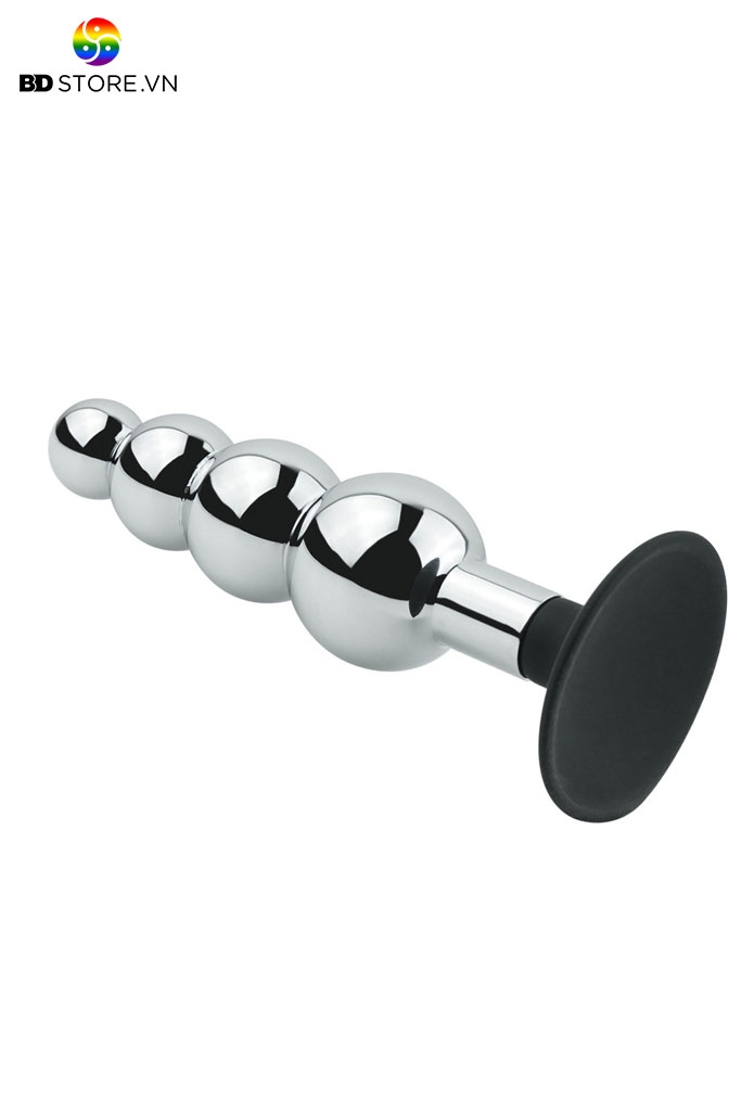BDT4273 - Anal bead chuỗi hạt 4 tầng kim loại xếp tầng tăng dần đế silicon