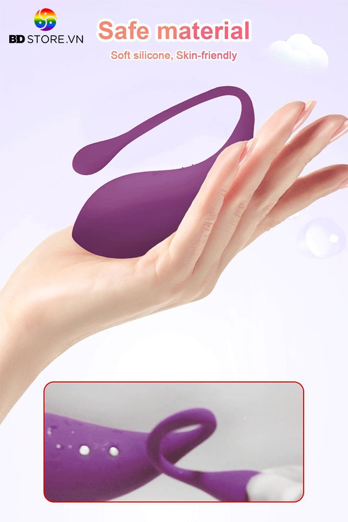 BDT4307 - Trứng rung điều khiển từ xa sạc điện có 12 tần số dài 17cm