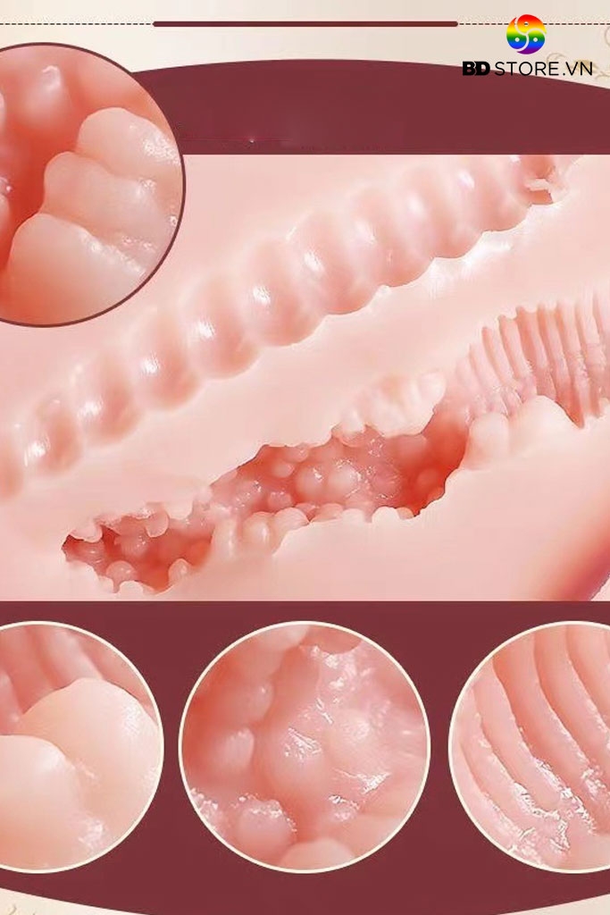 BDT440 - Mông silicon nguyên khối có âm đạo và hậu môn và 3 size