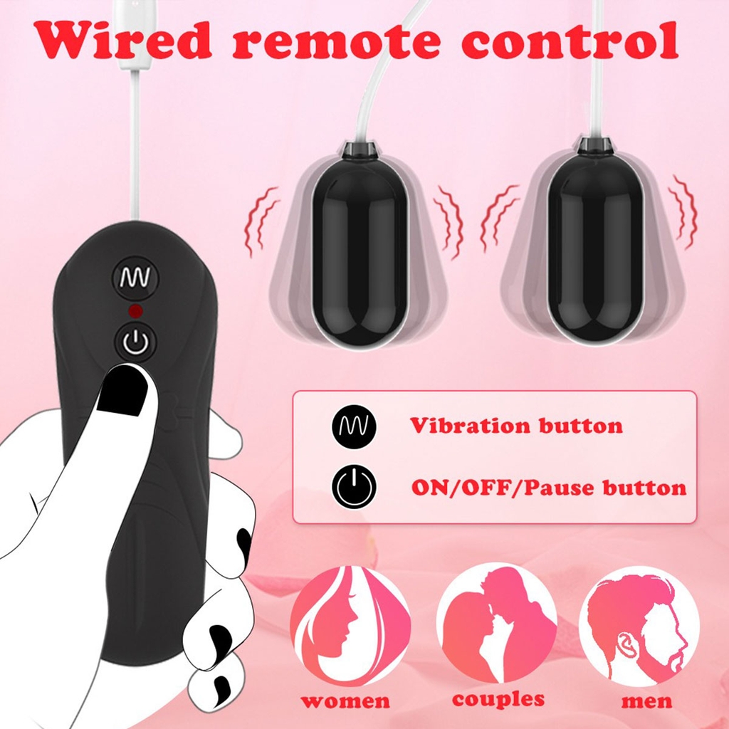 BDT4492 - Trứng rung 2 đầu cỡ nhỏ có dây và 16 tần số điều khiển nút bấm