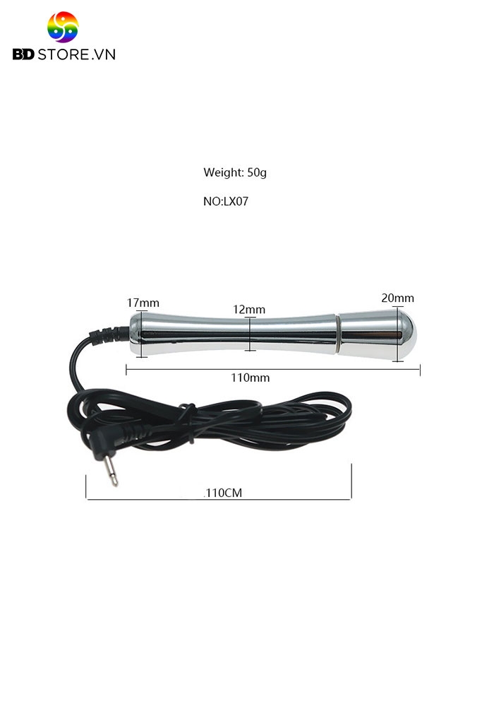 BDT4602 - Sounding niệu đạo inox với đầu phình thuôn tròn dài 11cm