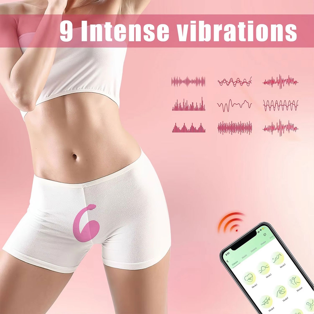BDT4619 - Trứng rung 2 đầu điều khiển qua APP có 10 chế độ dài 195mm