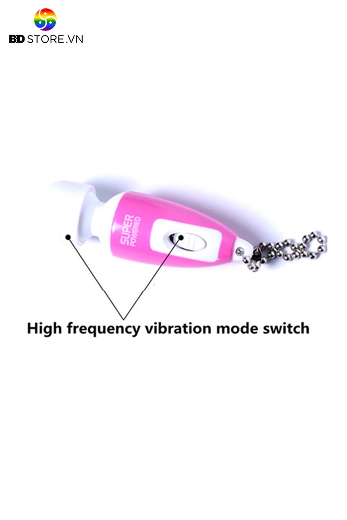 BDT462 - Chày rung tình yêu mini bằng nhựa kèm móc treo dài 10.5cm