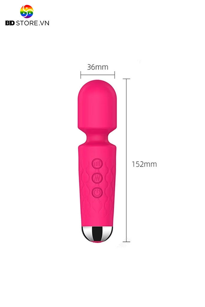 BDT466 - Chày rung tình yêu silicon có 20 tần số sạc điện dài 20cm