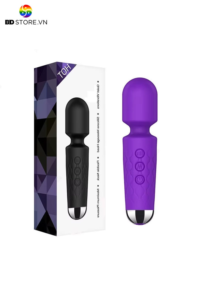 BDT466 - Chày rung tình yêu silicon có 20 tần số sạc điện dài 20cm