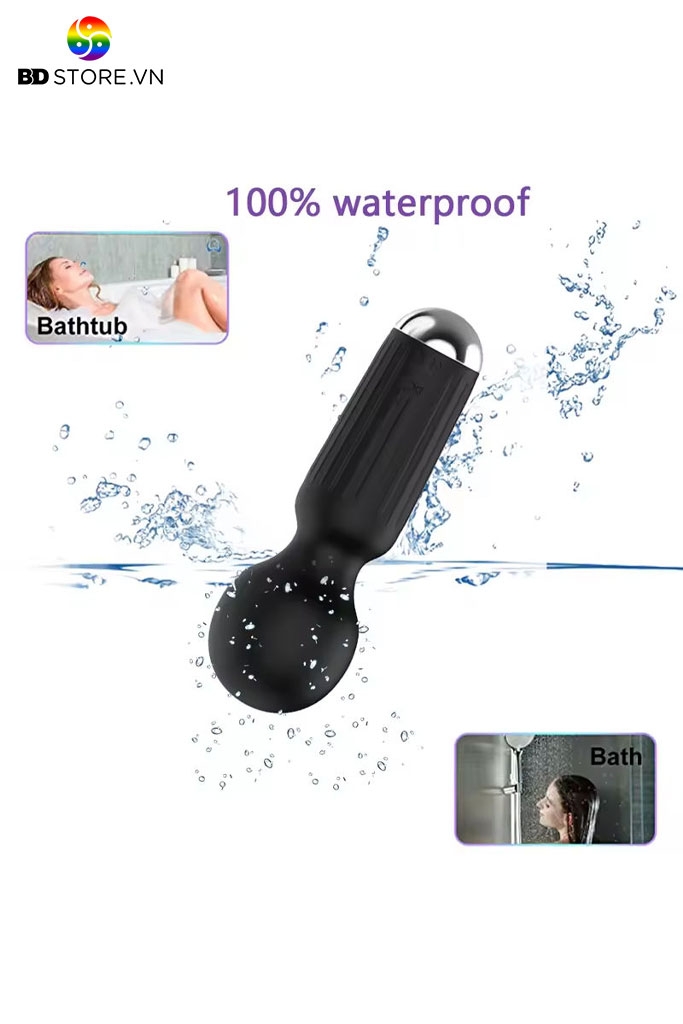 BDT468 - Chày rung mini sạc điện có 20 chế độ xoay 360 độ dài 11cm