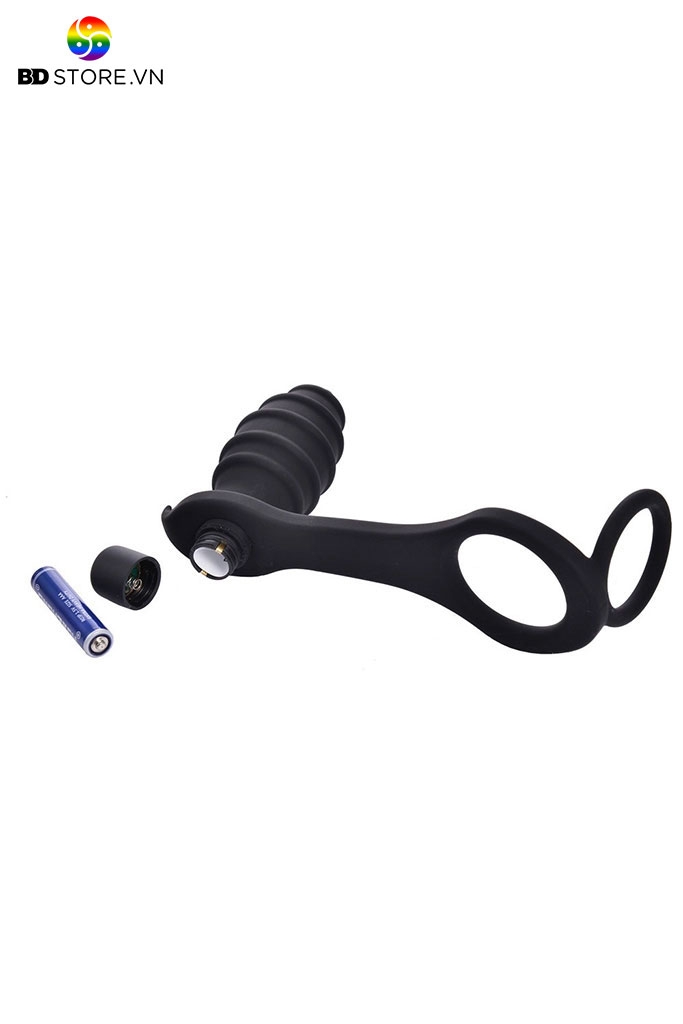 BDT4900 - Vòng rung dương vật mix máy rung hậu môn có 10 tần số
