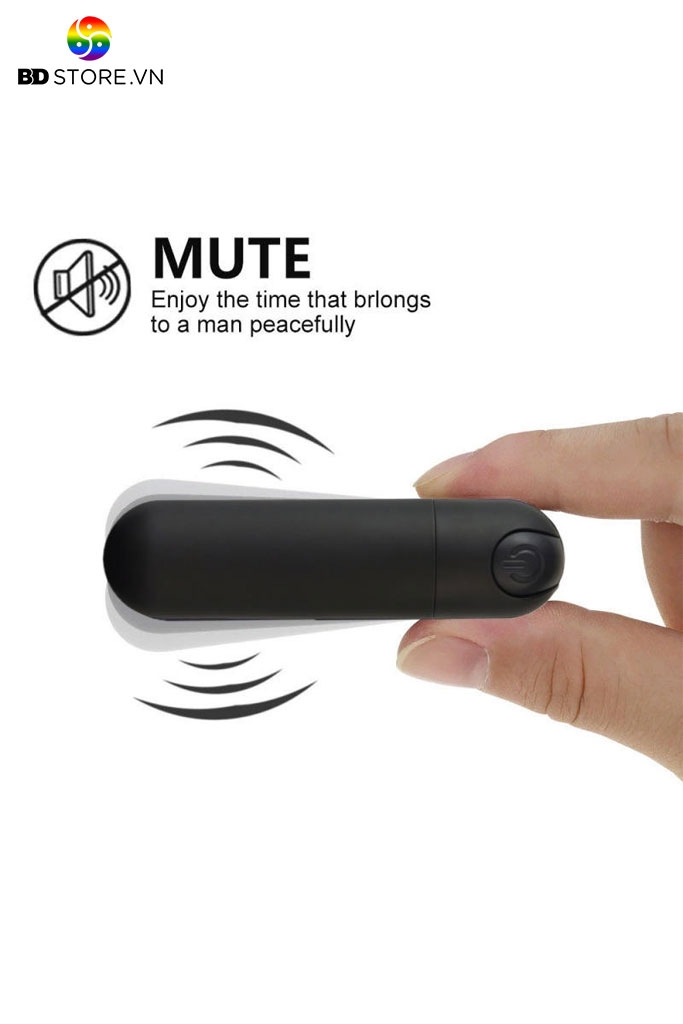 BDT512 - Trứng rung tình yêu mini silicon hình viên đạn dài 8cm