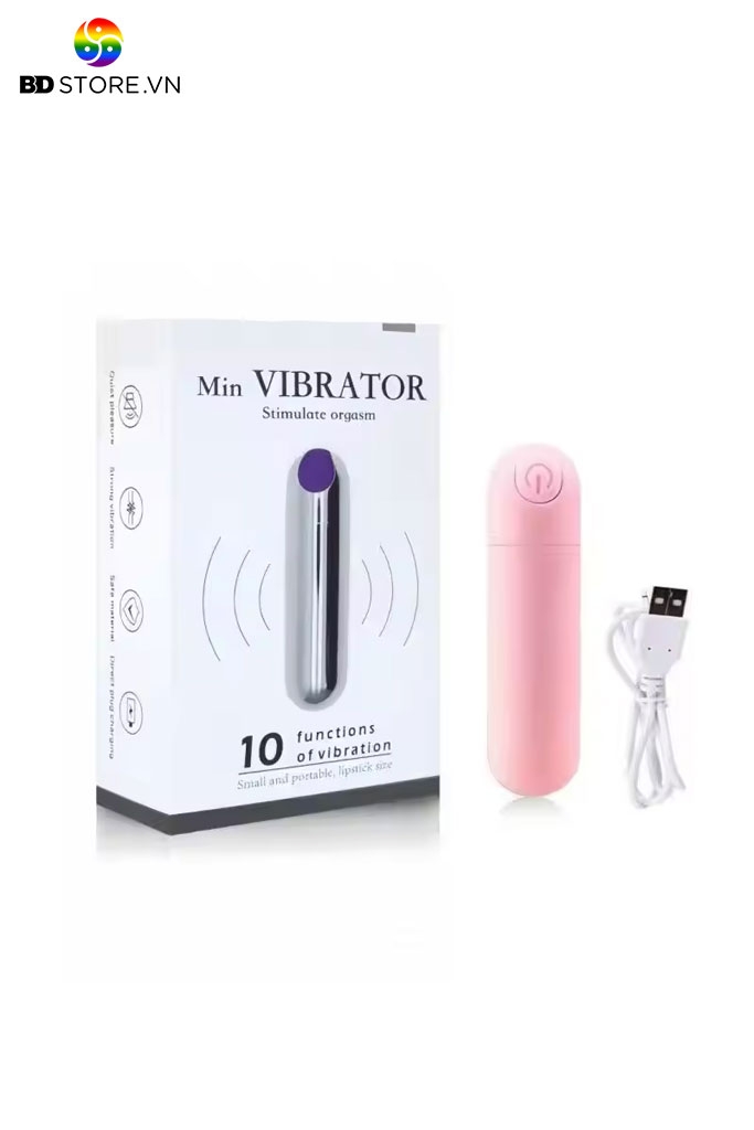 BDT512 - Trứng rung tình yêu mini silicon hình viên đạn dài 8cm