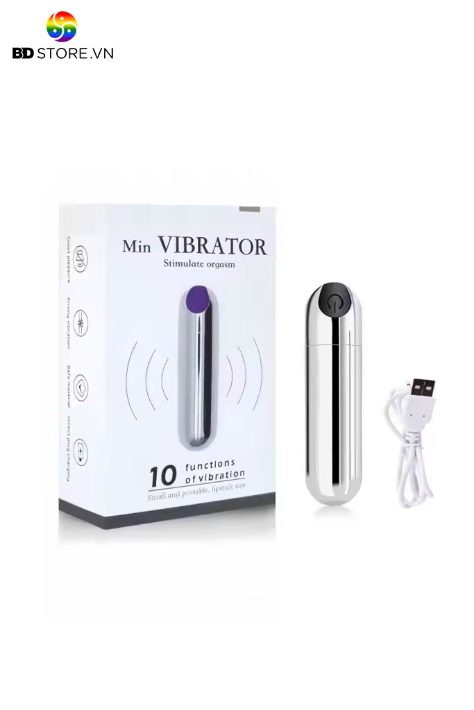 BDT512 - Trứng rung tình yêu mini silicon hình viên đạn dài 8cm
