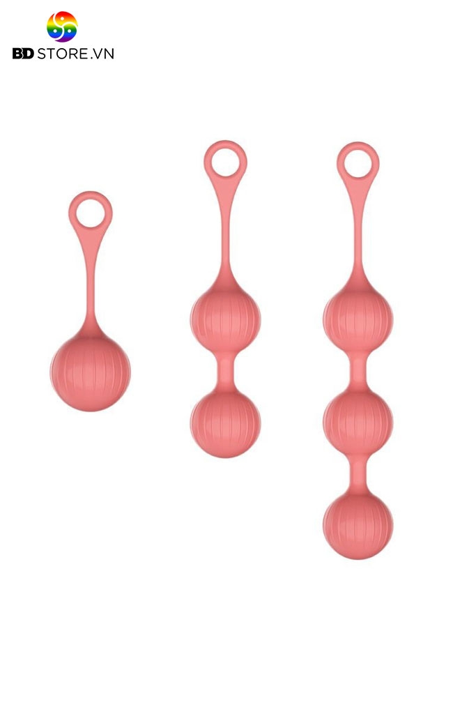 BDT5164 - Chuỗi hạt hậu môn anal beads bề mặt gân dọc vòng kéo rút silicon