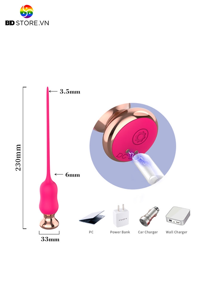 BDT5217 - Sounding silicon rung có 7 chế độ với que thuôn dài và sạc điện