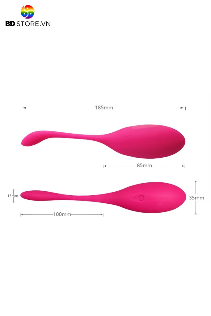 BDT555 - Trứng rung sốc điện điều khiển từ xa sạc điện dài 18.5cm