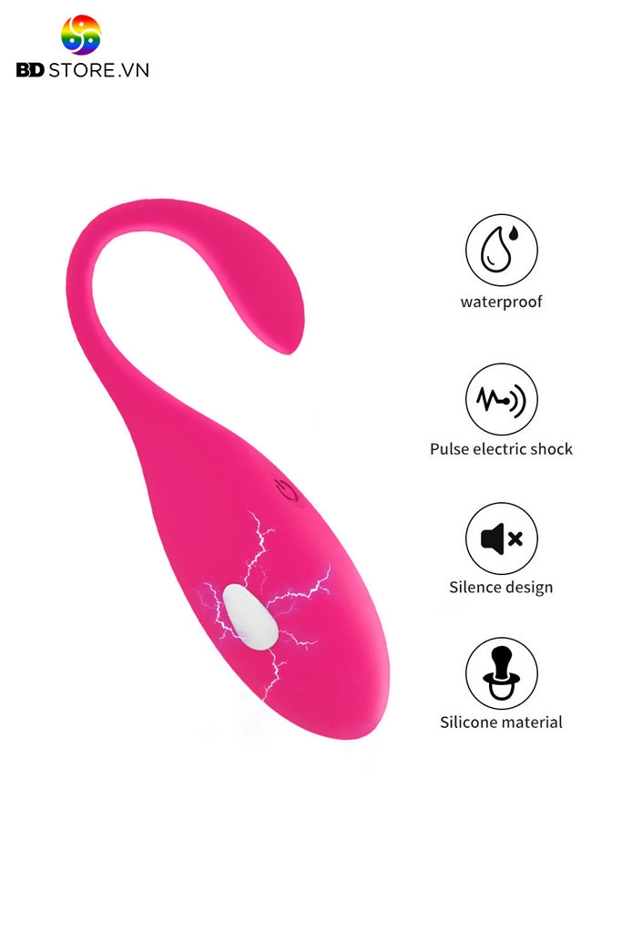 BDT555 - Trứng rung sốc điện điều khiển từ xa sạc điện dài 18.5cm