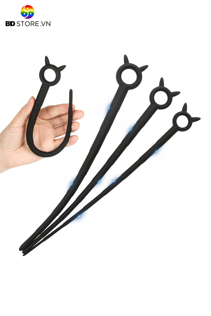 BDT574 - Sounding thông tiểu silicon tai thỏ thiết kế 4 tầng dài 30cm