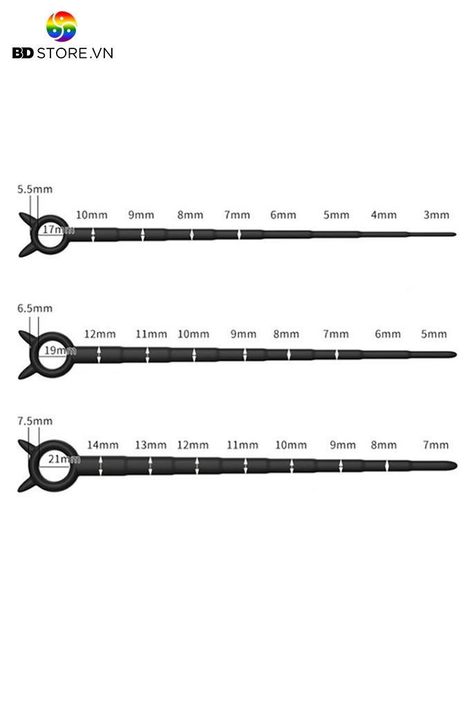 BDT574 - Sounding thông tiểu silicon tai thỏ thiết kế 4 tầng dài 30cm