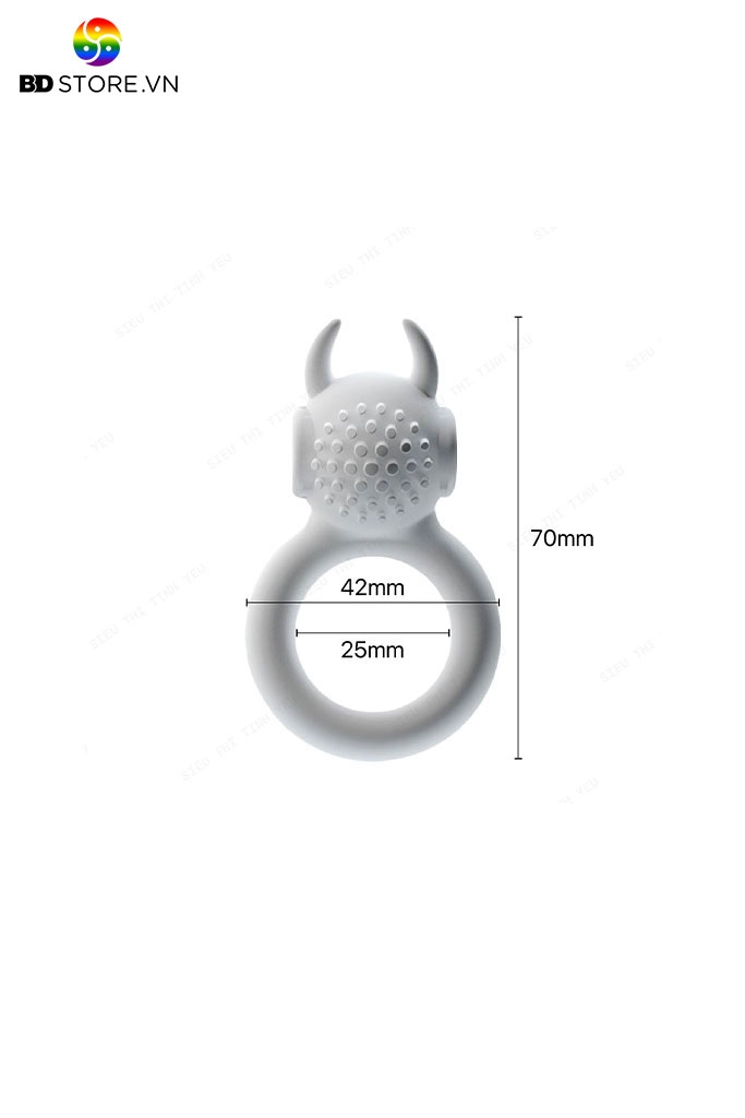 BDT782 - Vòng đeo dương vật rung kéo dài thời gian dài 7cm