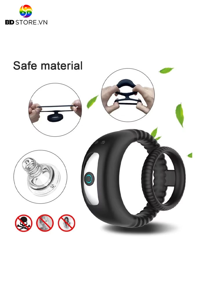 BDT784 - Vòng rung đeo gốc dương vật có 10 tần số chống nước