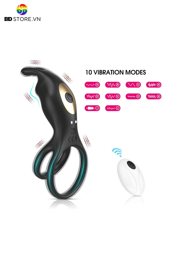 BDT797 - Vòng rung tình yêu có 9 chế độ điều khiển từ xa sạc điện